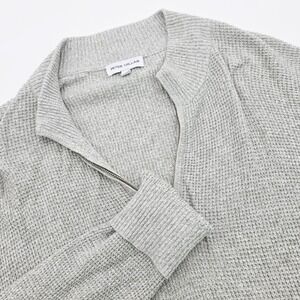 Peter Millar Crown Kits Sweater Mens L Gray 1/4 Zip Pullover Wool Knit MS23 Read